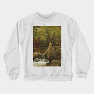 Cooling Their Toes by John George Brown Crewneck Sweatshirt